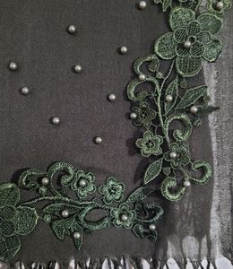 Ilayda -- Green Flowery Scarf